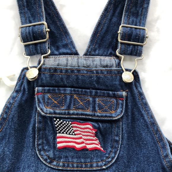 24 month American flag overall Jean shorts - Picture 4 of 4